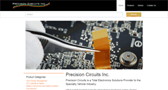 Desktop Screenshot of precisioncircuitsinc.com